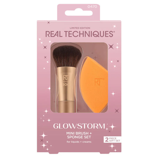 Real Techniques Glow Storm Mini Brush & Sponge Set - sheesha