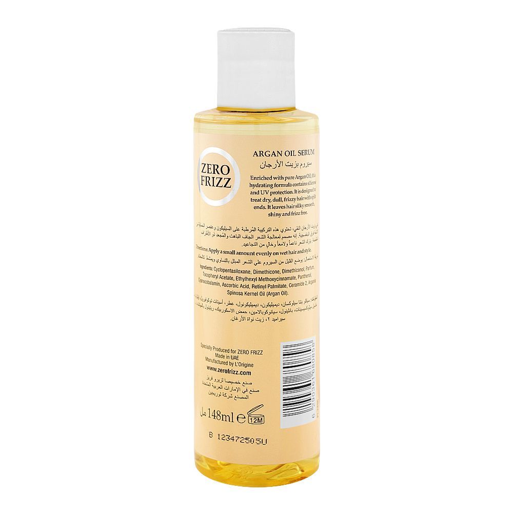 Zero Frizz The Science Of Smooth Argan Oil Hair serum 148ml - sheesha