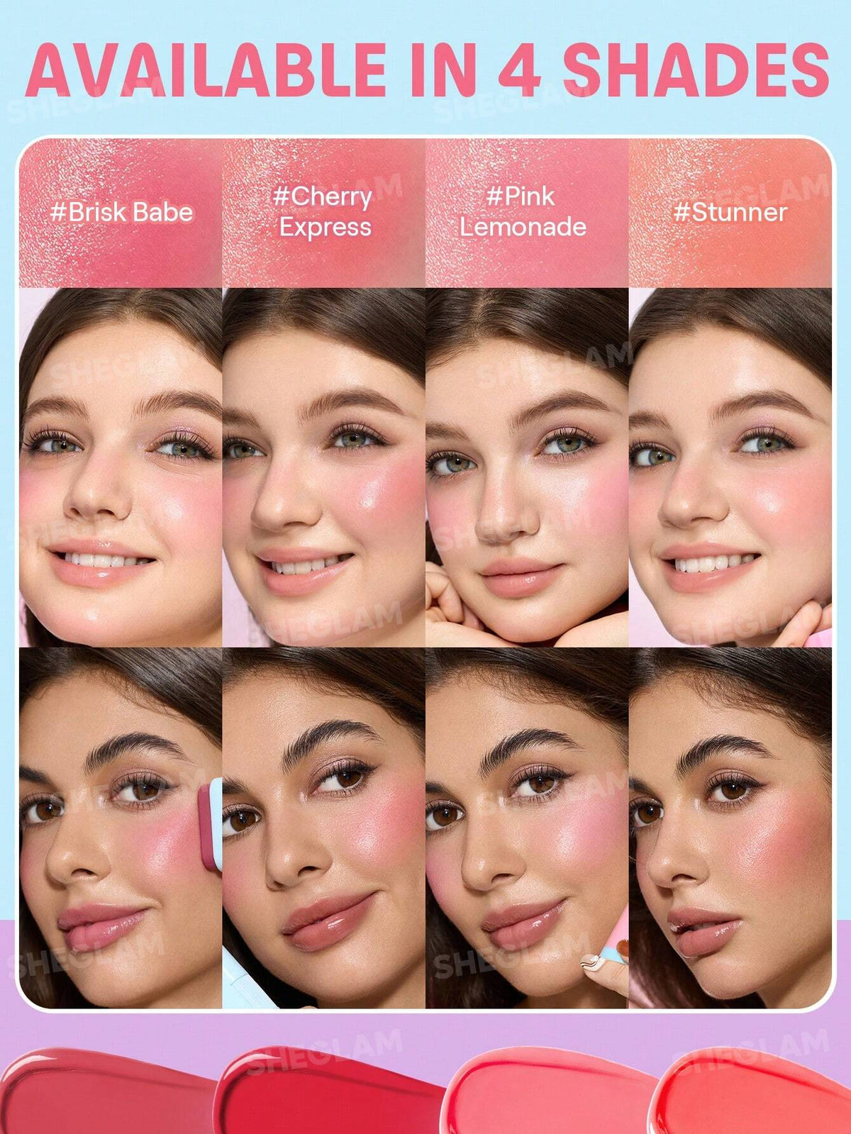 Sheglam Glass Glow Blush Stick 15g - sheesha