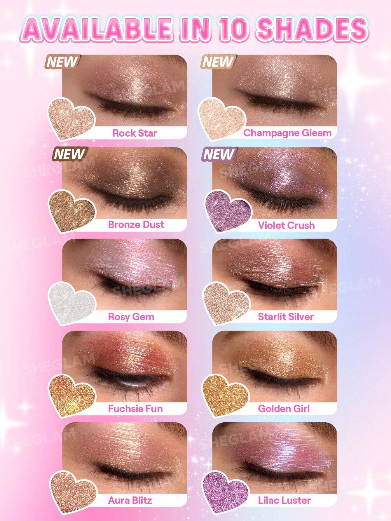 Sheglam Crystal Jelly Glaze Glitter Eyeshadow Stick - sheesha