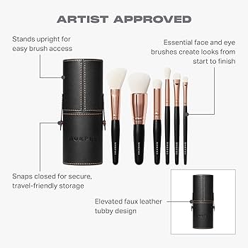 Morphe Rose Away 6 Piece Face & Eye Travel Brush Set - sheesha