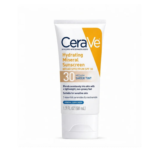 CeraVe Hydrating Mineral Sunscreen SPF 30 Face Sheer Tint 50ml