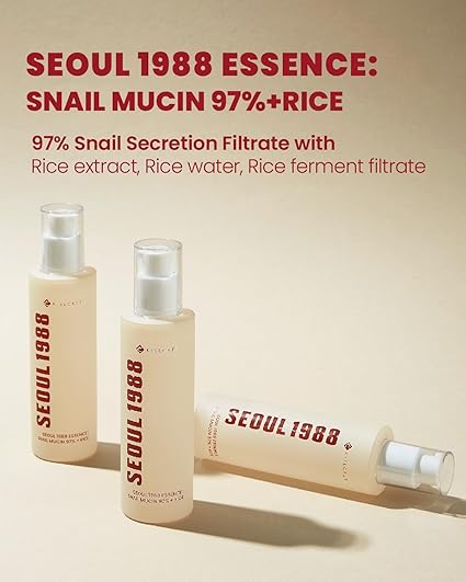 K-SECRET SEOUL 1988 Snail Mucin 97% + Rice Essence 100ml - sheesha