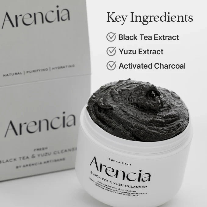 Arencia Black Tea & Yuzu Cleanser 120g - sheesha