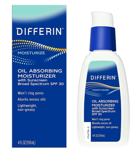 Differin Oil Absorbing Face Moisturizer with Sunscreen SPF 30 – 118ml - sheesha