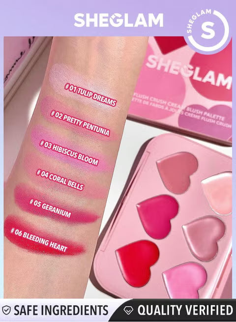 Sheglam Flush Crush Cream Blush Eye Palette - sheesha