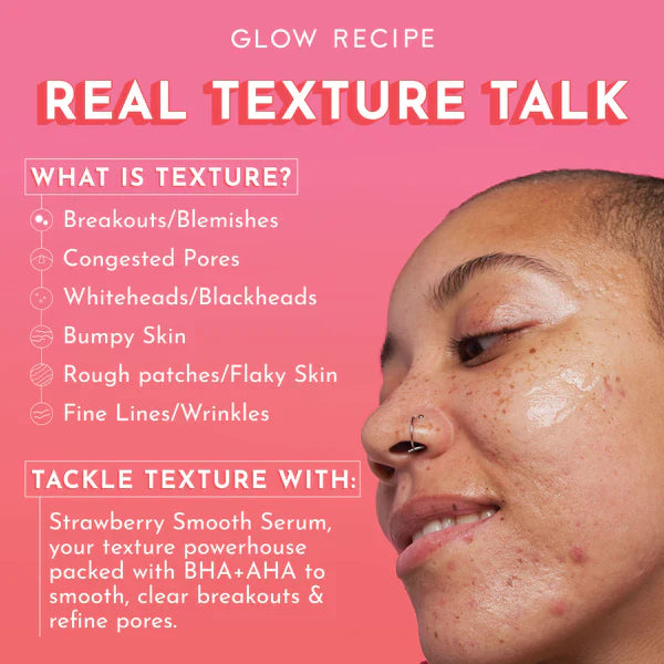 Glow Recipe Strawberry Smooth BHA + AHA Salicylic Acid Serum 30ml - sheesha