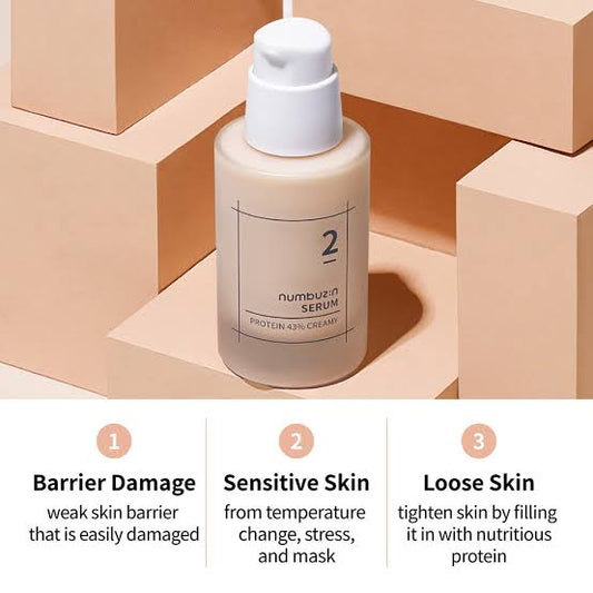 Numbuzin No.2 Protein Creamy Serum 50ml - sheesha