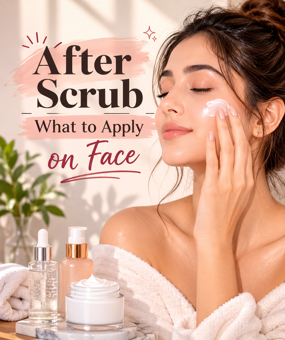After Scrub What to Apply on Face