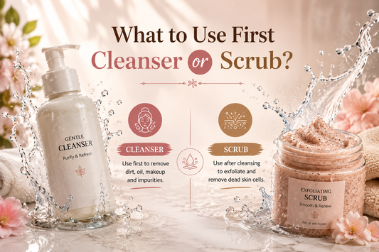What to Use First Cleanser or Scrub?