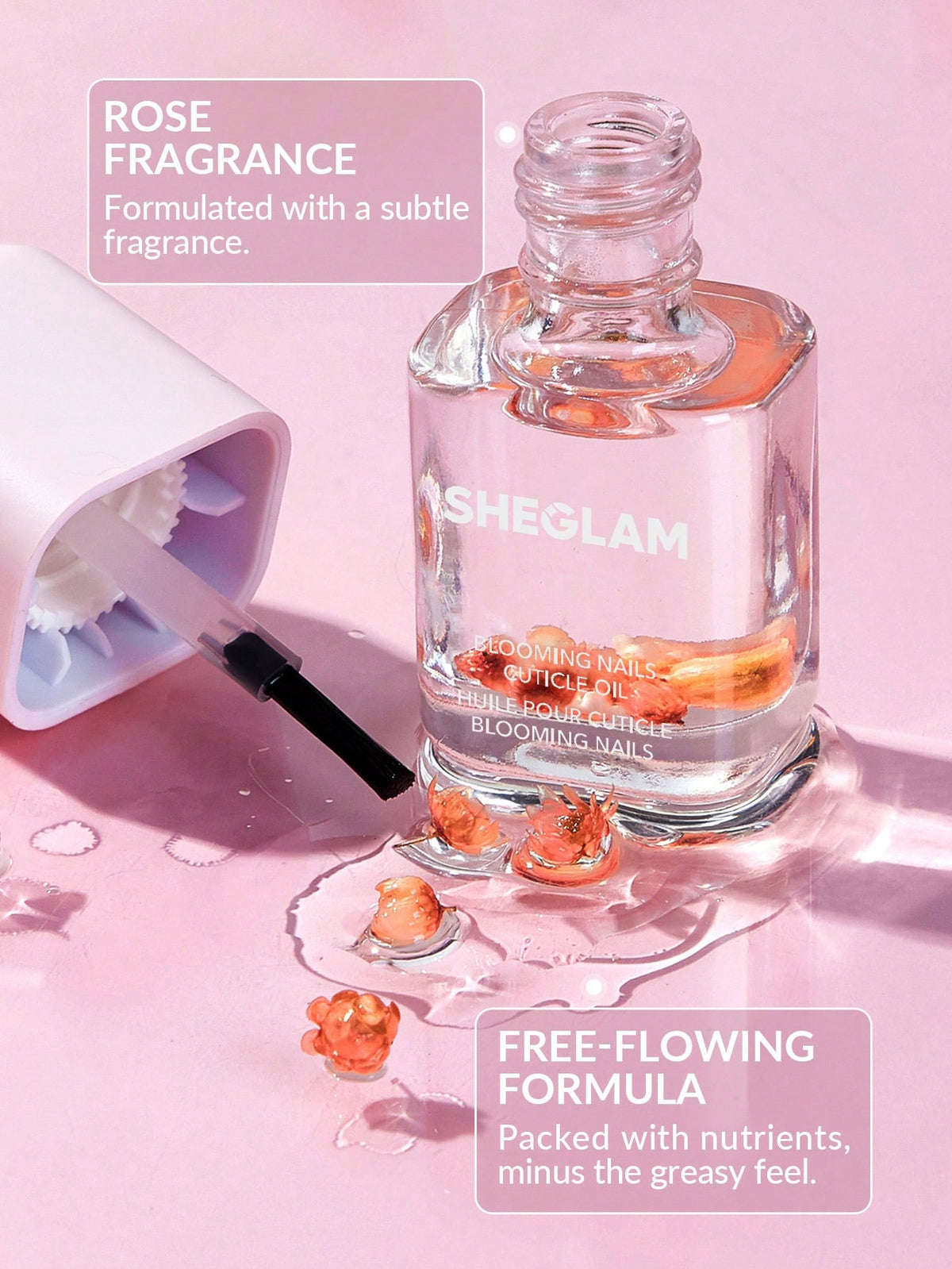 SHEGLAM Blooming Nails Cuticle Oil – Pink 8ml