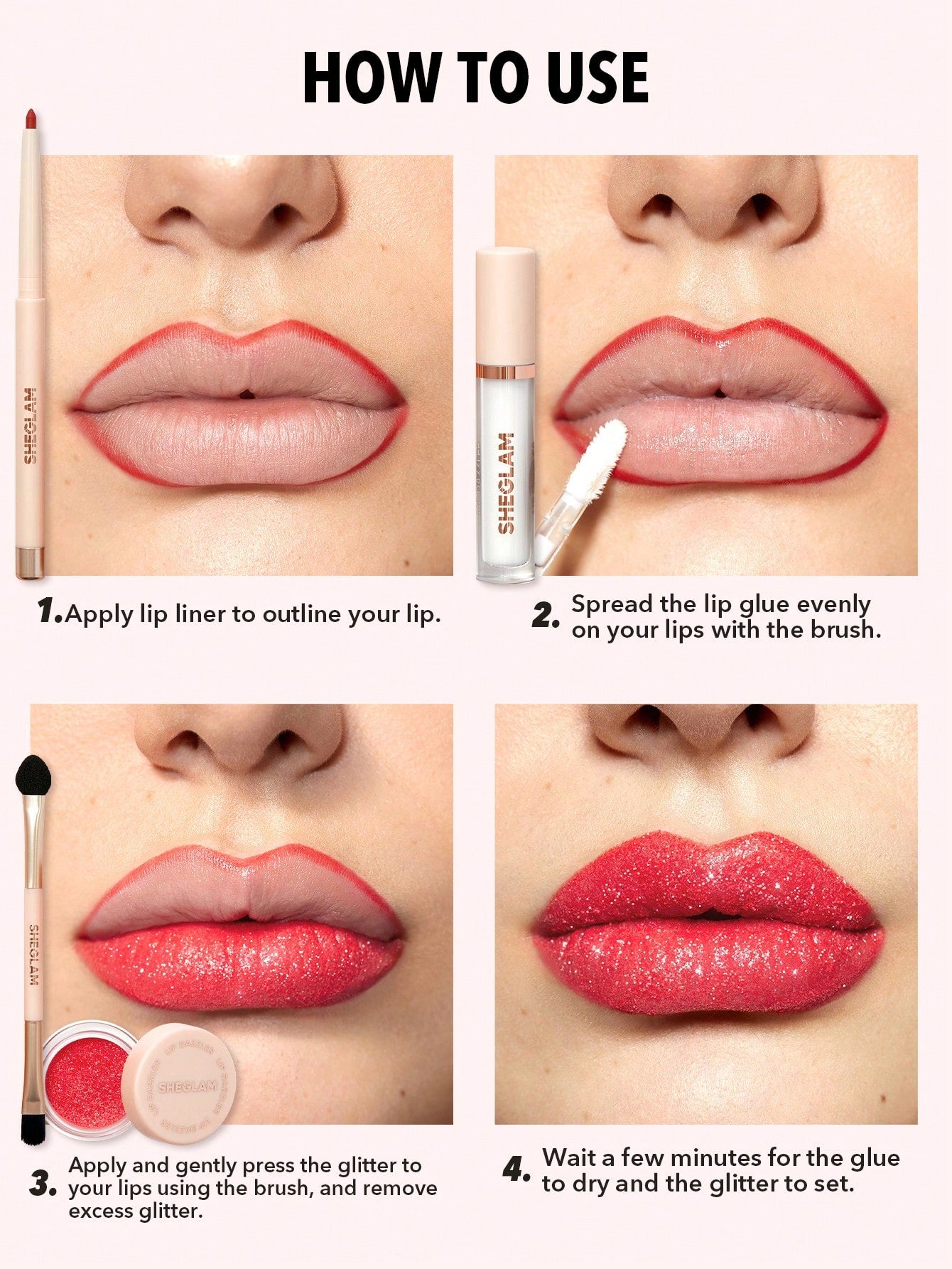 Sheglam Lip Dazzler Glitter Kit - sheesha