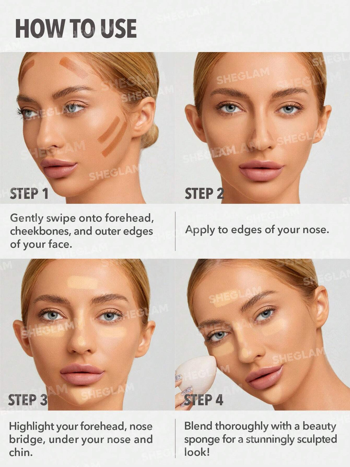 SHEGLAM Color & Sculpt Bronzer and Contour Stick – Nude & Cocoa - sheesha