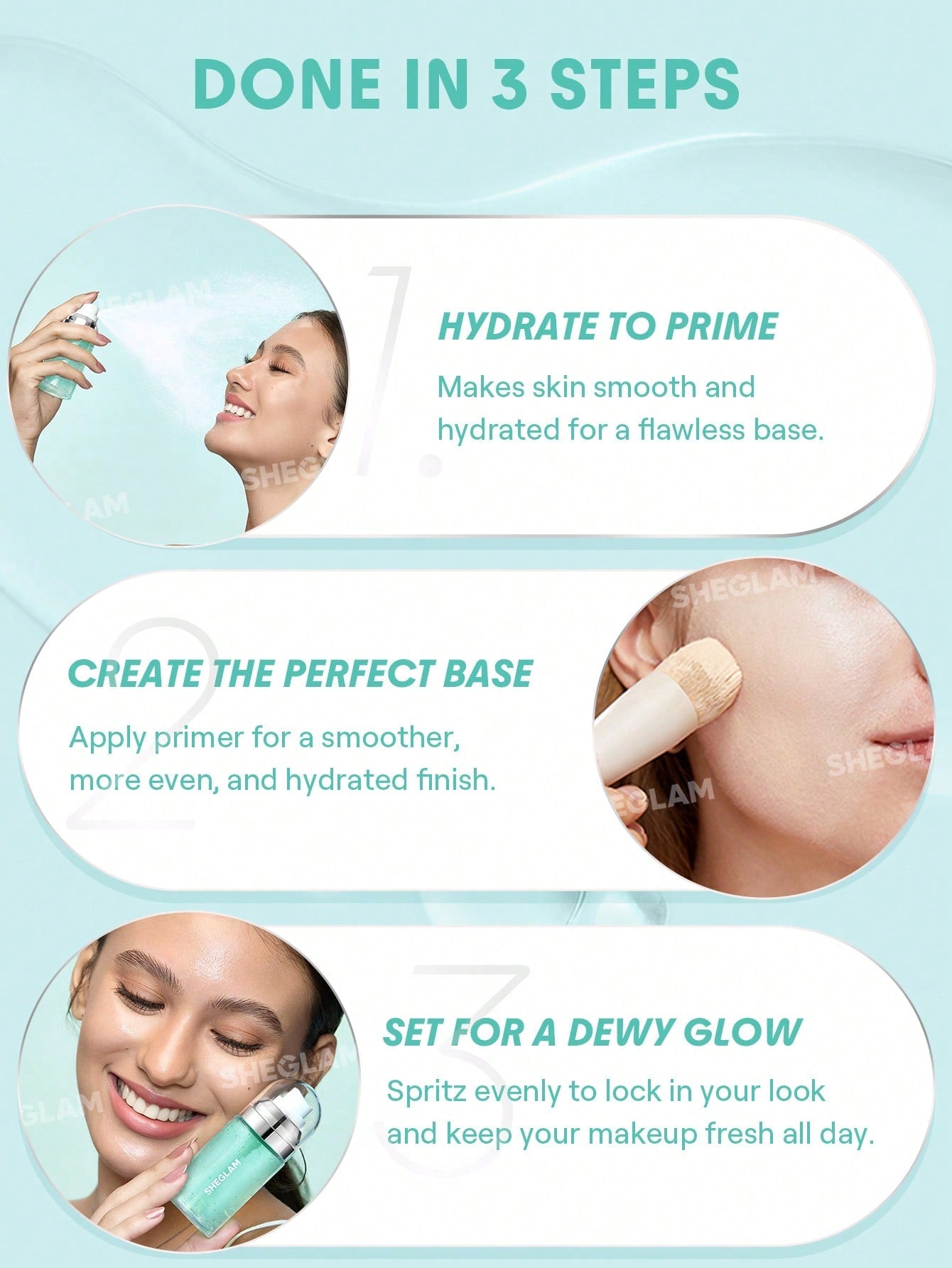 Sheglam Good Grip Hydrating Prime And Set Spray 55ml - sheesha
