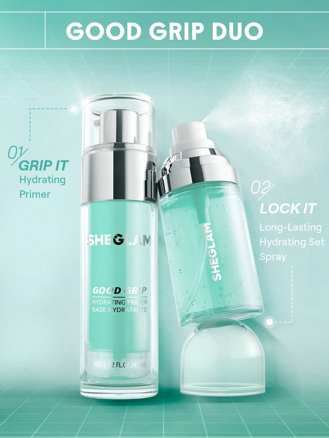Sheglam Good Grip Hydrating Prime And Set Spray 55ml - sheesha
