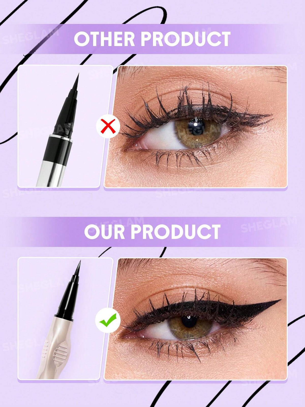 SHEGLAM Glide Control Liquid Eyeliner – Matte Black