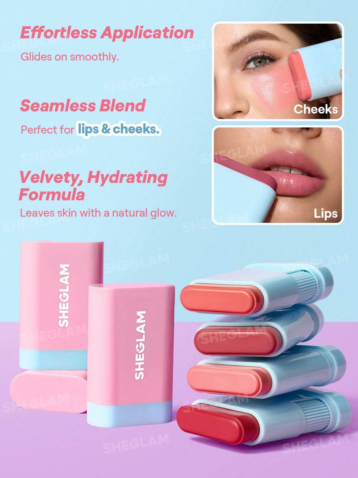 Sheglam Glass Glow Blush Stick 15g - sheesha