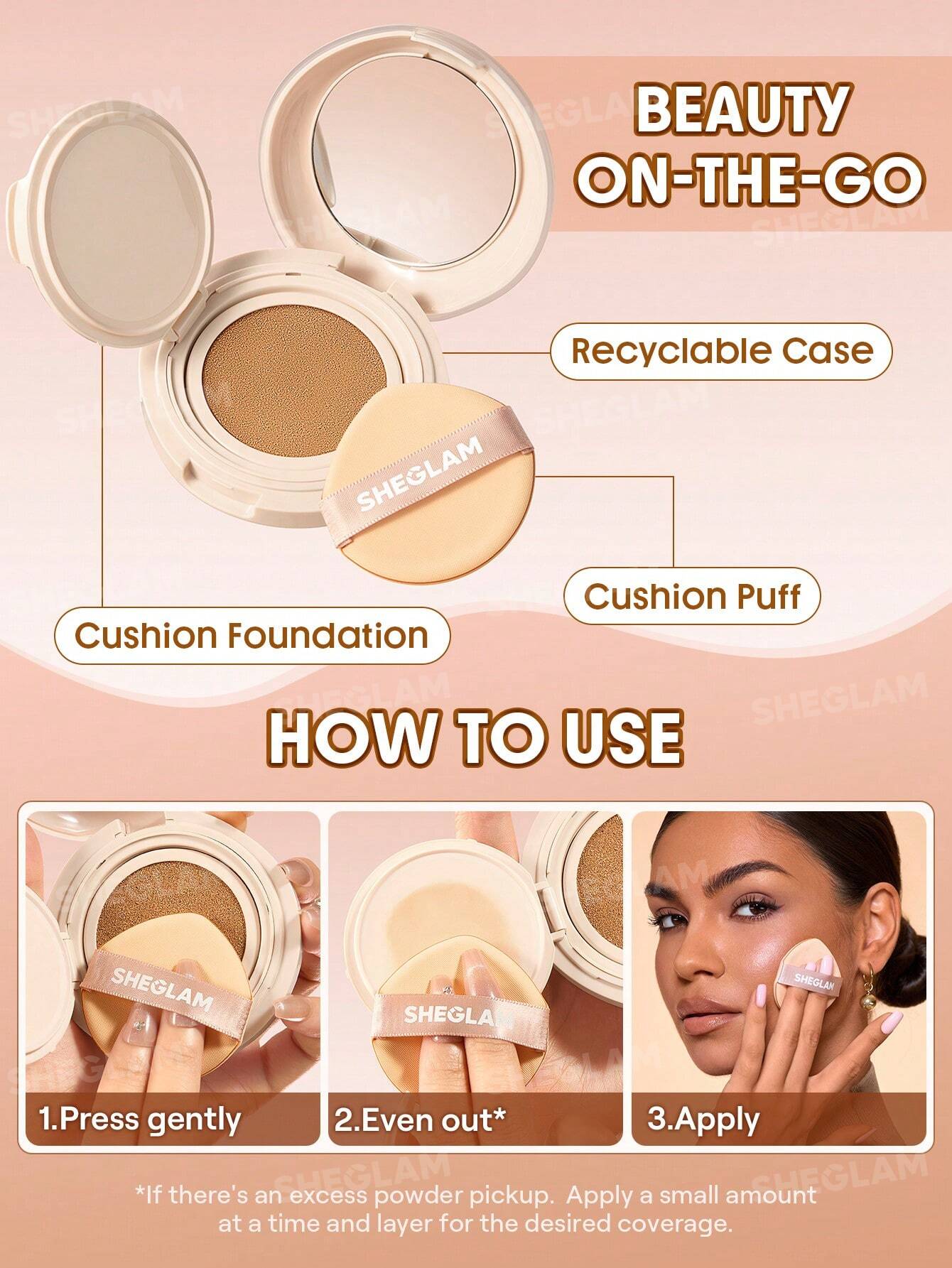 Sheglam Lock and Go Cushion Foundation 12g - sheesha
