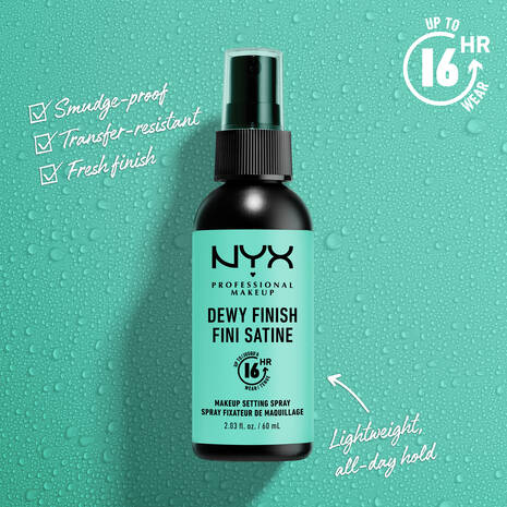 NYX Dewy Finish Fini Satine Makeup Setting Spray 60ml - Sheesha
