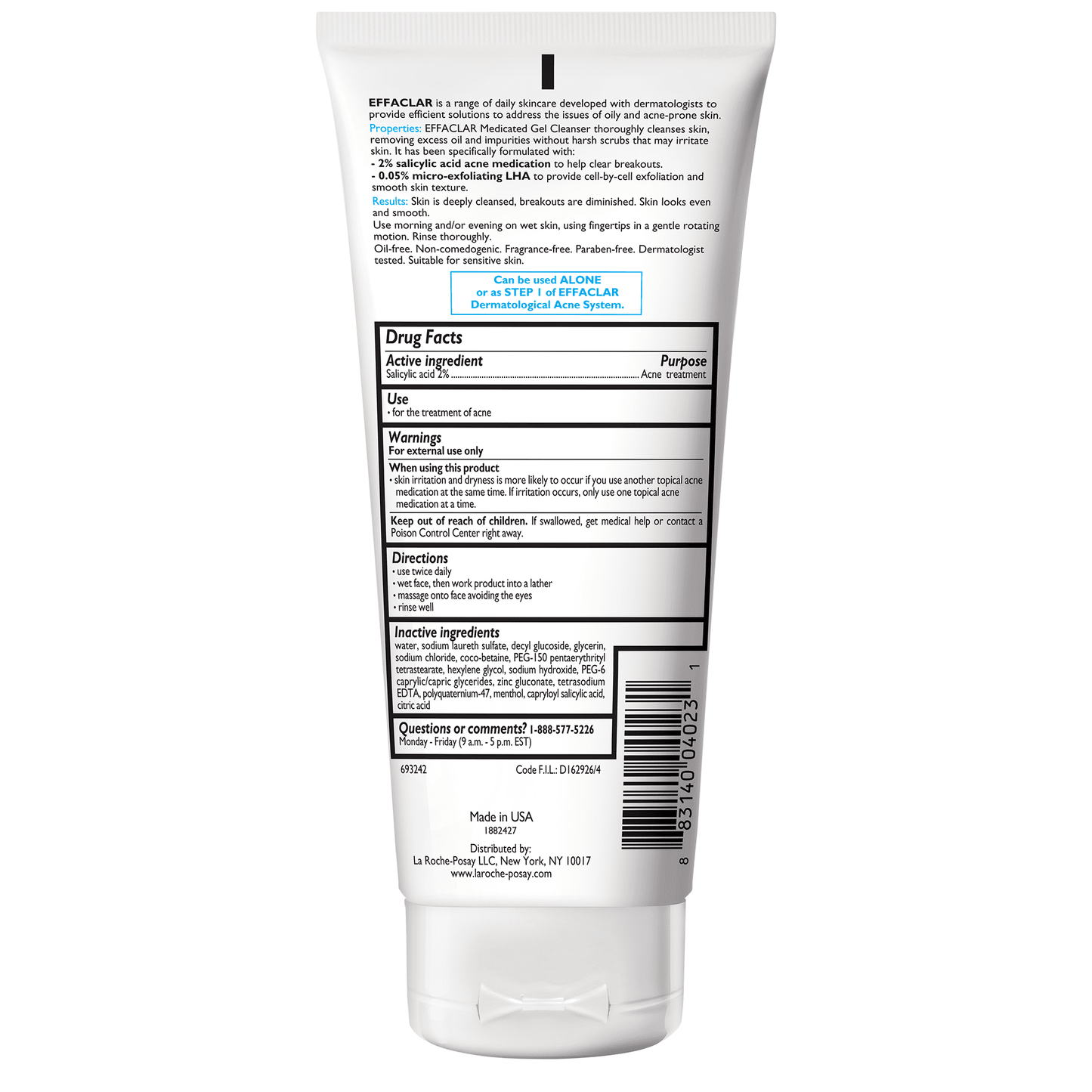 La Roche Posay Effaclar Medicated Gel Cleanser For Acne 200ml - sheesha