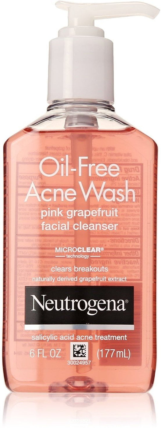Neutrogena Oil Free Acne Wash Face Cleanser 177ml - sheesha