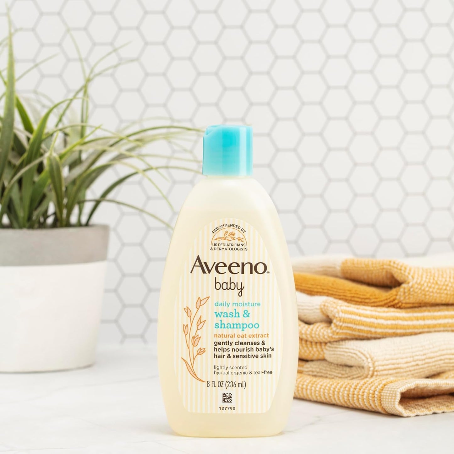 Aveeno Baby Daily Moisture Wash and Shampoo 236ml - sheesha