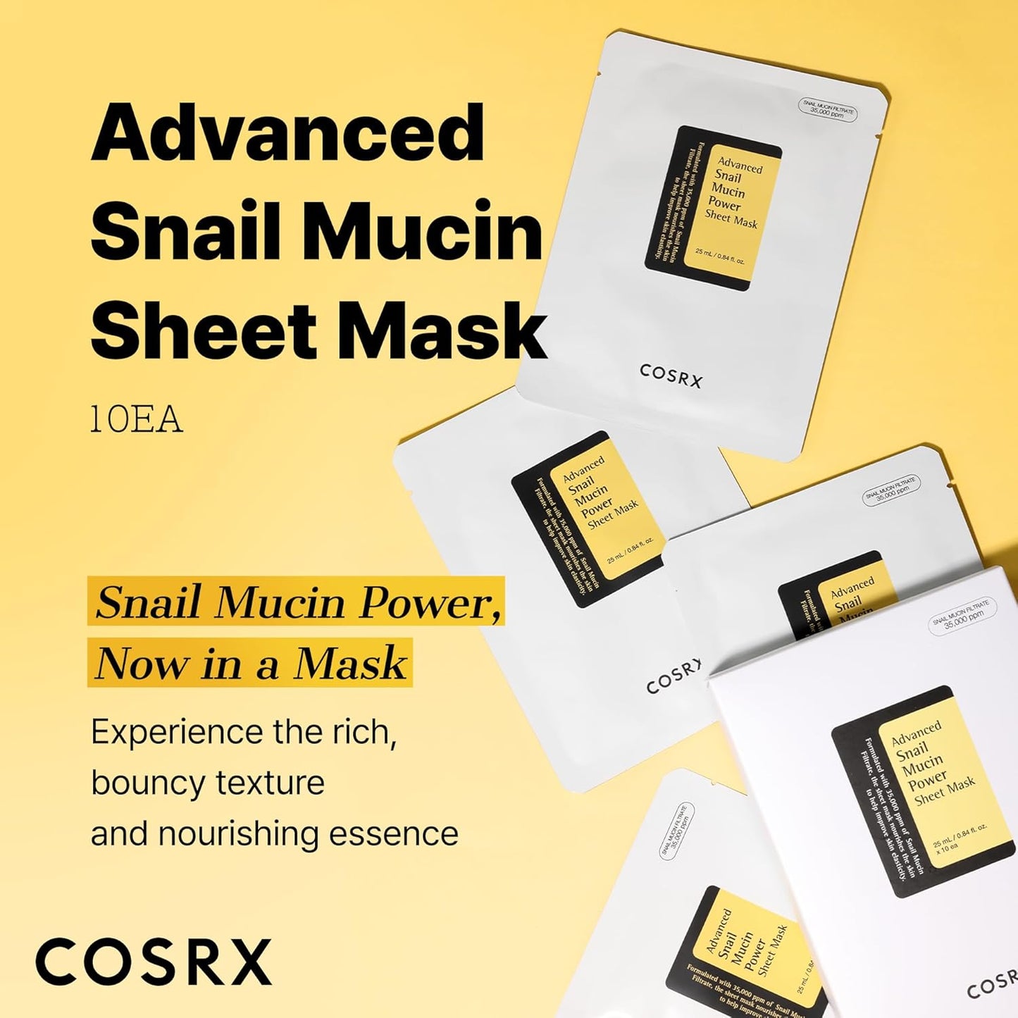 Cosr X Advanced Snail Mucin Power Sheet Mask - sheesha