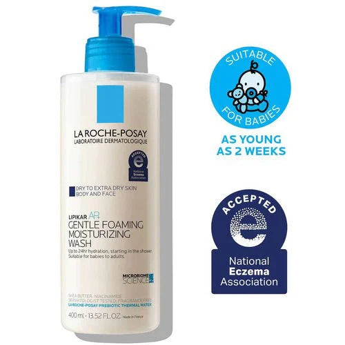La Roche Posay Lipikar Gentle Foaming Moisturizing Wash 400ml - sheesha
