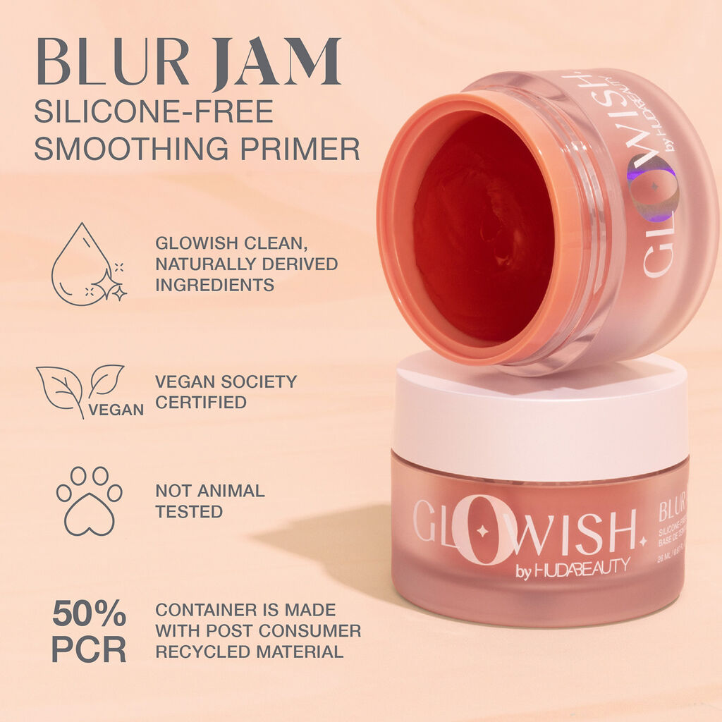 Huda Beauty GloWish Blur Jam Silicone Free Smoothing Primer 26ml - sheesha