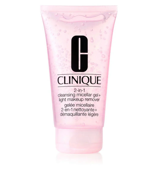 Clinique 2 in 1 Cleansing Micellar Gel + Light Makeup Remover 150ml - sheesha