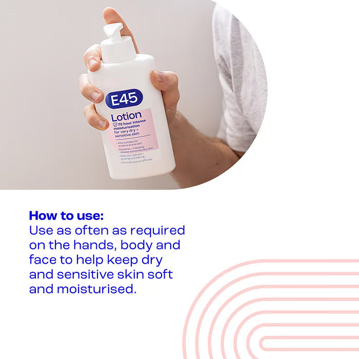 E45 Lotion 500ml for Very Dry Sensitive Skin - Sheesha