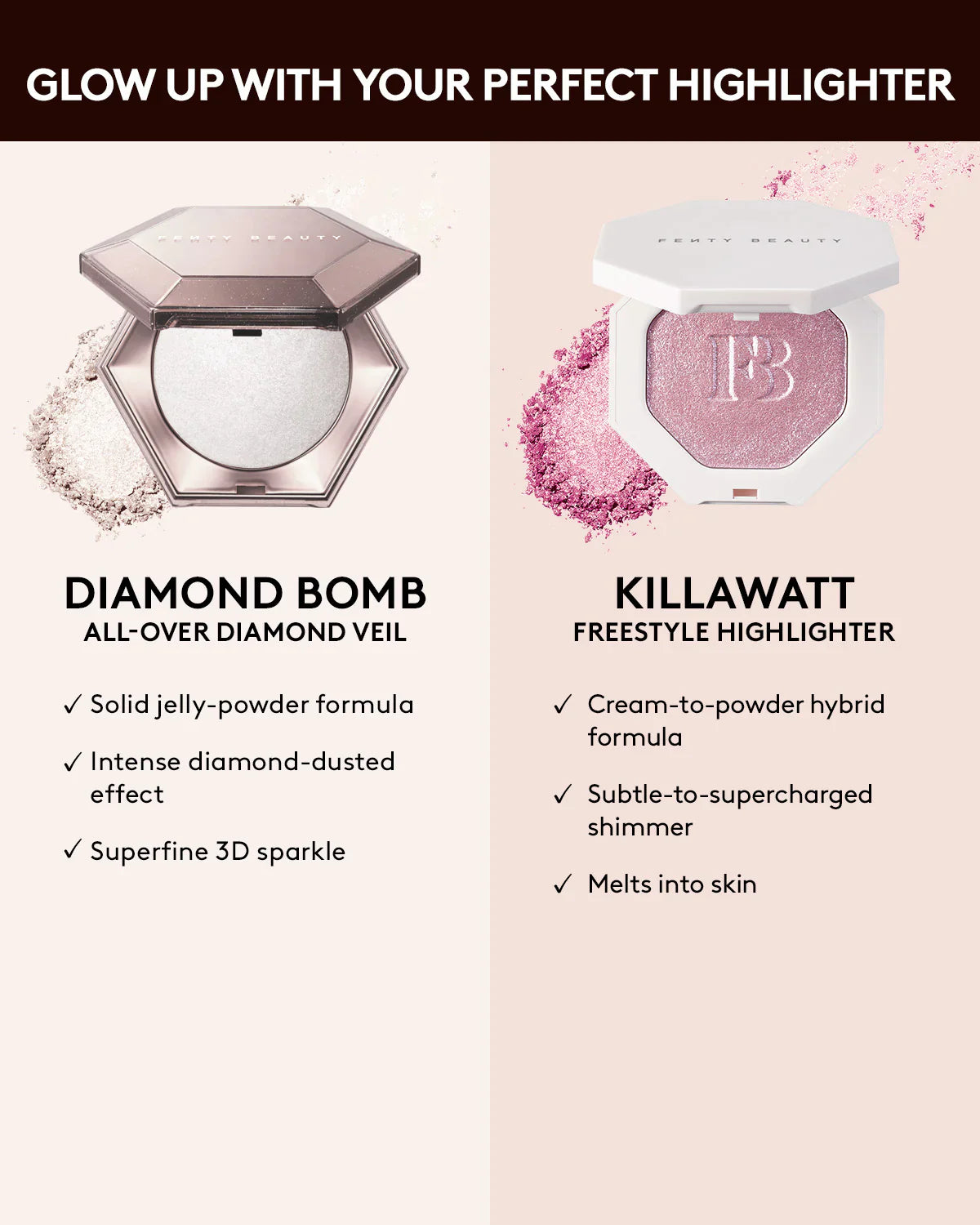 Fenty Beauty Diamond Bomb All Over Highlighter NEW SHADES - sheesha