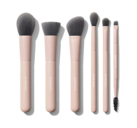 Morphe Travel Shaping Essentials Bamboo & Charcoal Infused Travel Brush Set - sheesha
