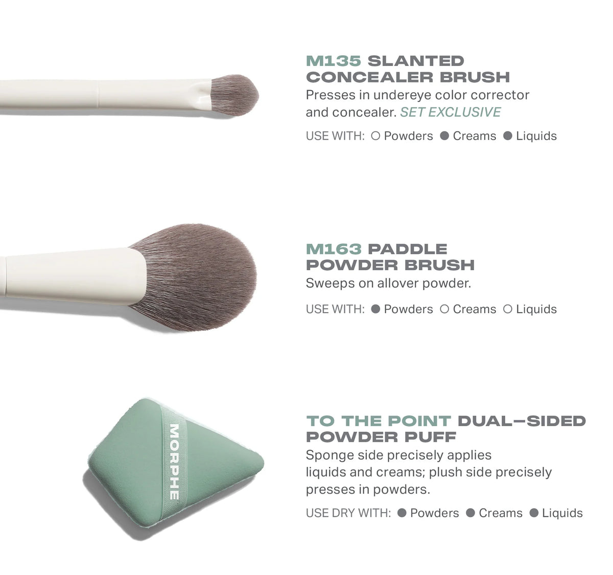 Morphe Conceal and Set Tool Trio
