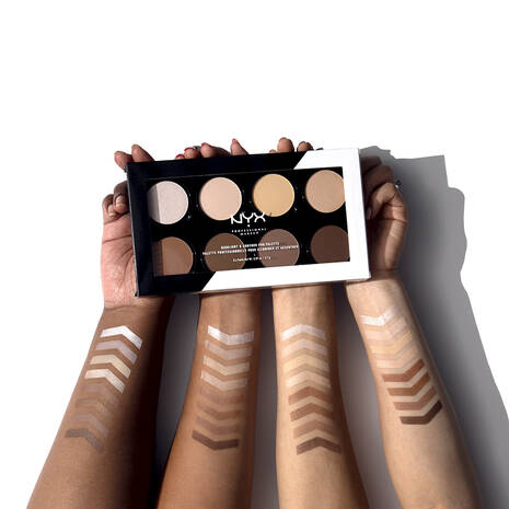 NYX Highlight and Contour Pro Palette Arm Swatch - Sheesha