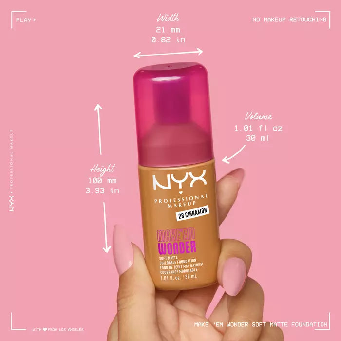 NYX Professional Makeup Make ’Em Wonder Soft Matte Buildable Foundation