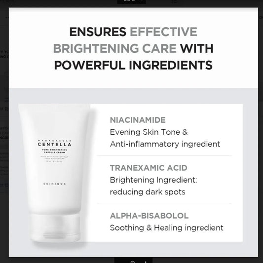 SKIN1004 Madagascar Centella Tone Brightening Capsule Cream 75ml - sheesha