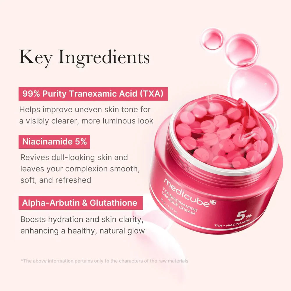 Medicube TXA Niacinamide Capsule Face Cream 55g - sheesha