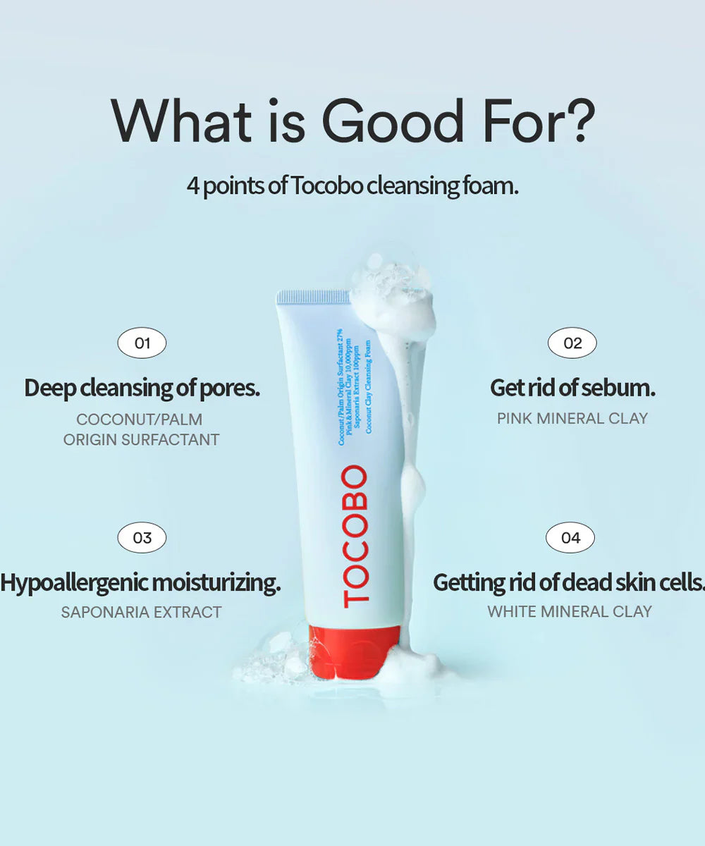 Tocobo Coconut Clay Face Cleansing Foam - sheesha