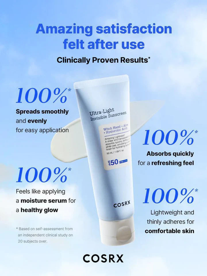COSRX Ultra Light Invisible Sunscreen SPF50 PA++++ 50ml - sheesha