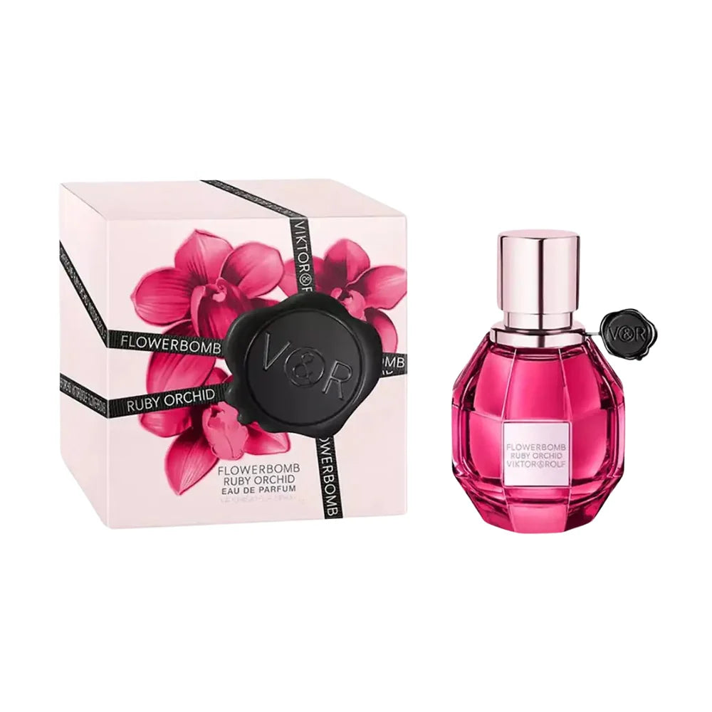 Viktor & Rolf Flowerbomb Ruby Orchid Eau de Parfum 7ml – Luxury Floral Fruity Perfume for Women Travel Size