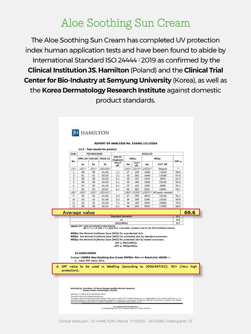 COSRX Aloe Soothing Sun Cream SPF50+ PA+++ 50ml - sheesha