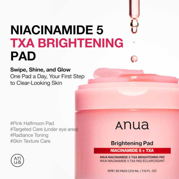 Anua Niacinamide 5% + TXA Brightening Pad 210ml – 60 Pads - sheesha