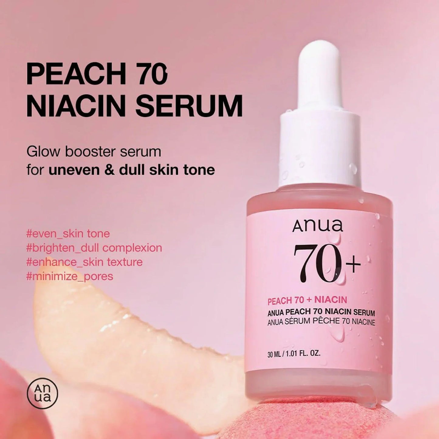 ANUA Peach 70% Niacinamide Face Serum 30ml