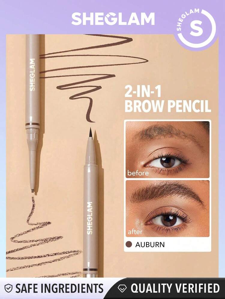 Sheglam Brows On Demand 2 in 1 Brown Eye Liner Pencil - sheesha