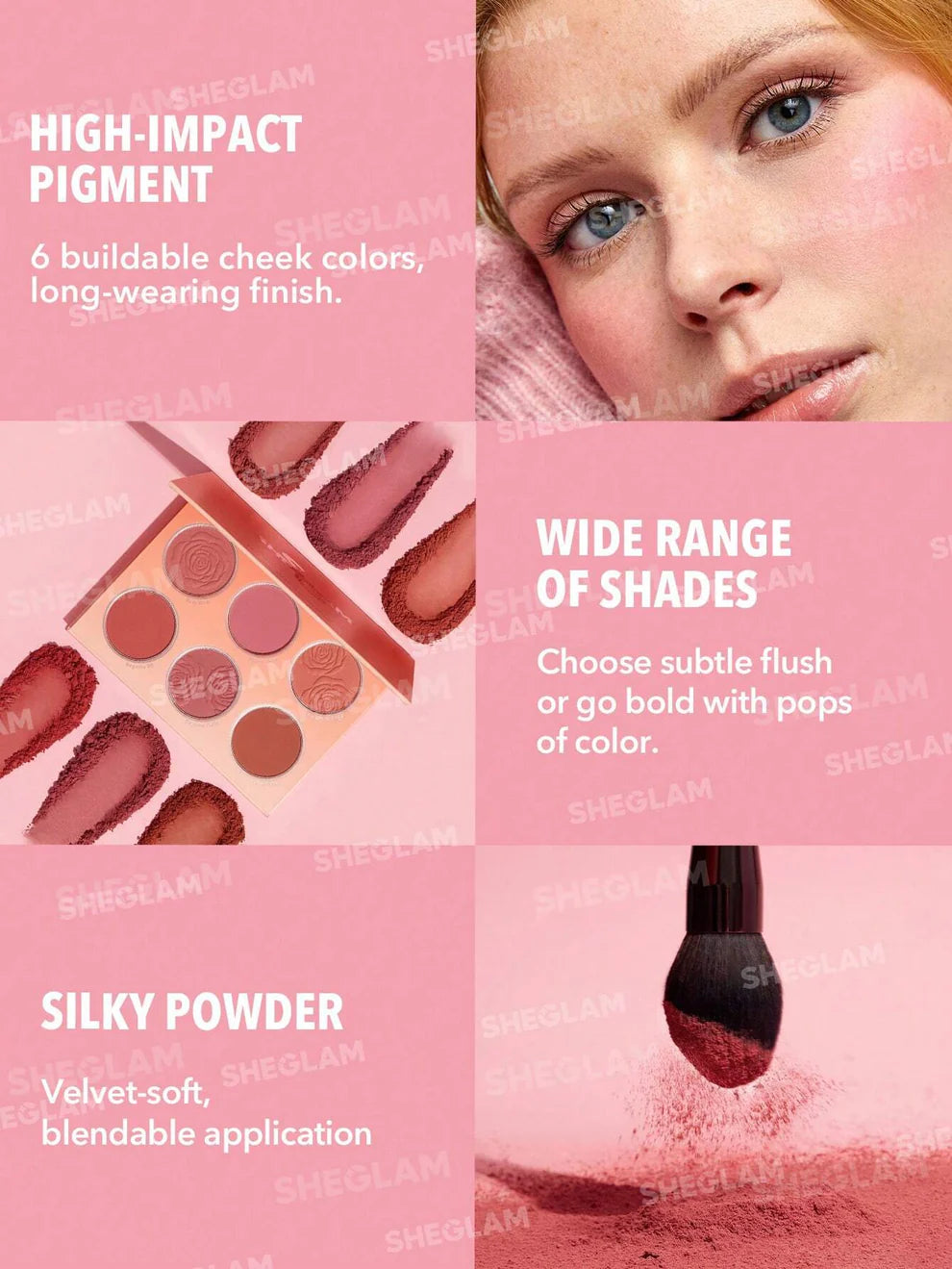 SHEGLAM Blush Palette – Net Wt. 0.63 oz / 18g - sheesha