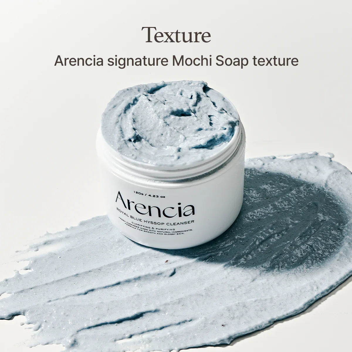 ARENCIA Fresh Blue Hyssop Mochi Cleanser 120g - sheesha