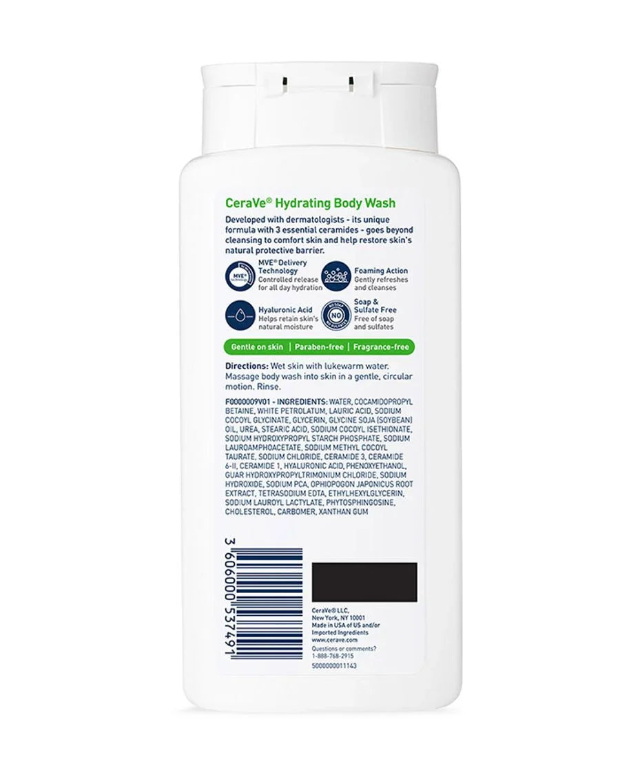Cerave Hydrating Body Wash 296ml - sheesha