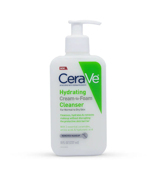 Cerave Hydrating Cream-to-Foam Cleanser 237ml - sheesha