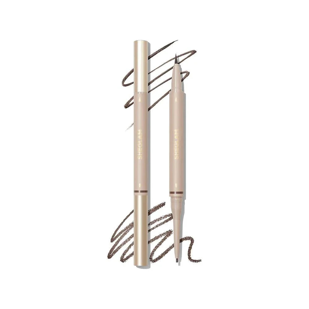 Sheglam Brows On Demand 2 in 1 Brown Eye Liner Pencil - sheesha